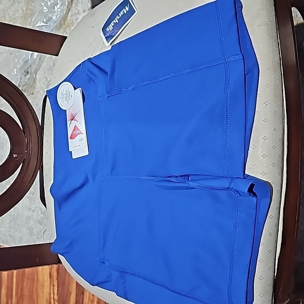 Yogalicious Tribeca 5" Bike Shorts Lycra Moves You Blue size medium nwt